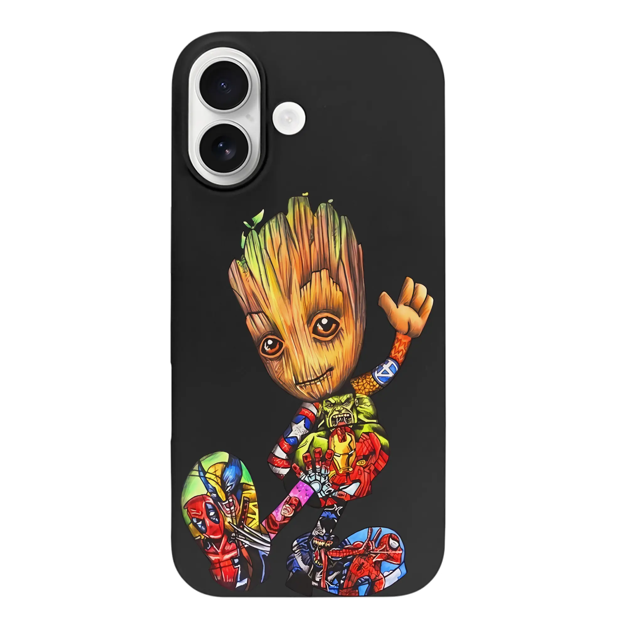 アベンジャーズ (Avenjāzu) グッズ グルート（Groot） - iPhone 17 シリーズ シリコンケース 薄型 耐衝撃 指紋防止 ソフトタッチカバー 精密フィット 傷防止 保護ケース iPhone 17/17 Air/17 Pro/17 Pro Max 対応